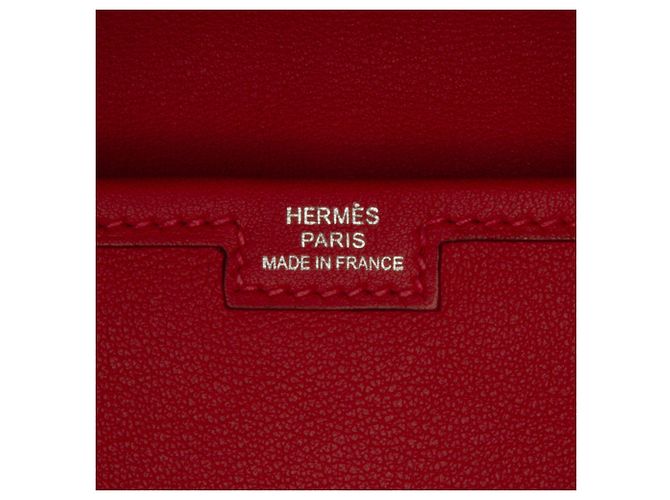 Hermès Cartera roja Hermes Swift Jige Duo - vista 8