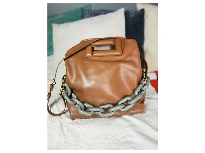 Bolso Lancel Cocoon de cuero marrón Castaño Gris Gold hardware - vista 10