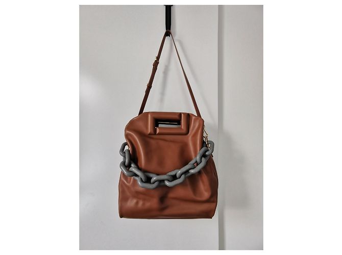 Bolso Lancel Cocoon de cuero marrón Castaño Gris Gold hardware - vista 11