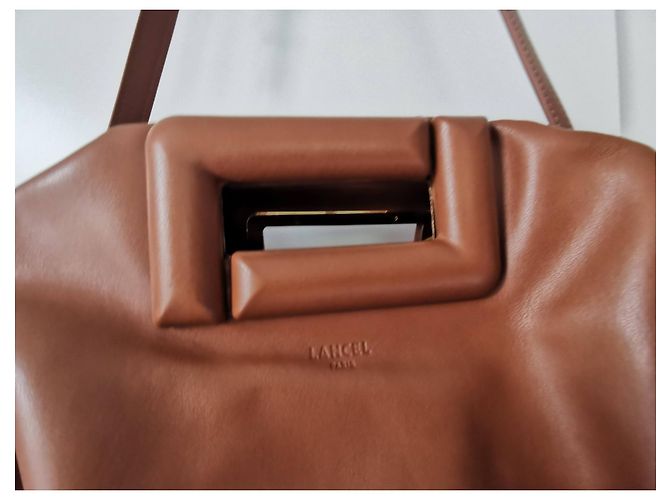 Bolso Lancel Cocoon de cuero marrón Castaño Gris Gold hardware - vista 12