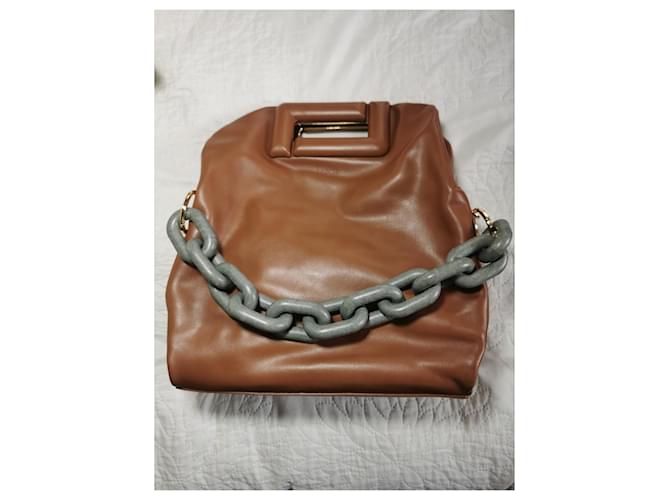 Bolso Lancel Cocoon de cuero marrón Castaño Gris Gold hardware - vista 2