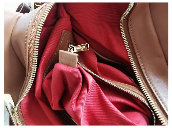 Bolso Lancel Cocoon de cuero marrón Castaño Gris Gold hardware - vista 6