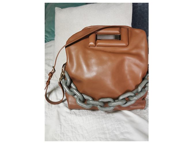 Bolso Lancel Cocoon de cuero marrón Castaño Gris Gold hardware - vista 7