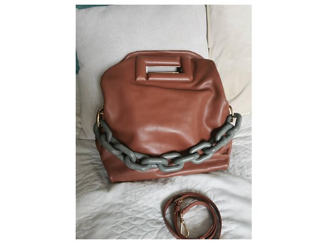 Bolso Lancel Cocoon de cuero marrón Castaño Gris Gold hardware - vista 9