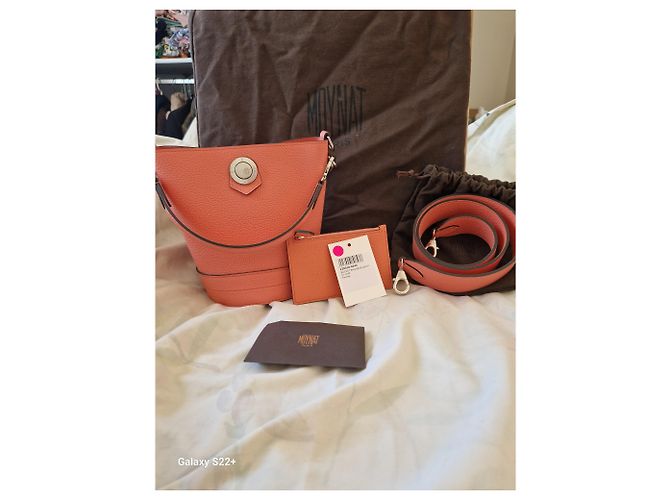 Moynat Baluchon BB Corallo in pelle di vitello pony - vista 3