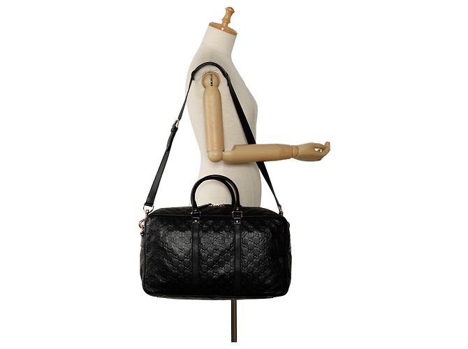 Borsa da viaggio Gucci Guccissima nera Nero - vista 10