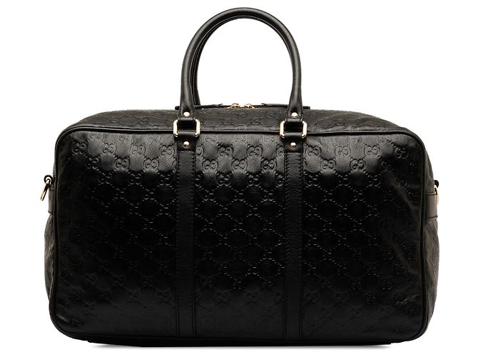 Borsa da viaggio Gucci Guccissima nera Nero - vista 3