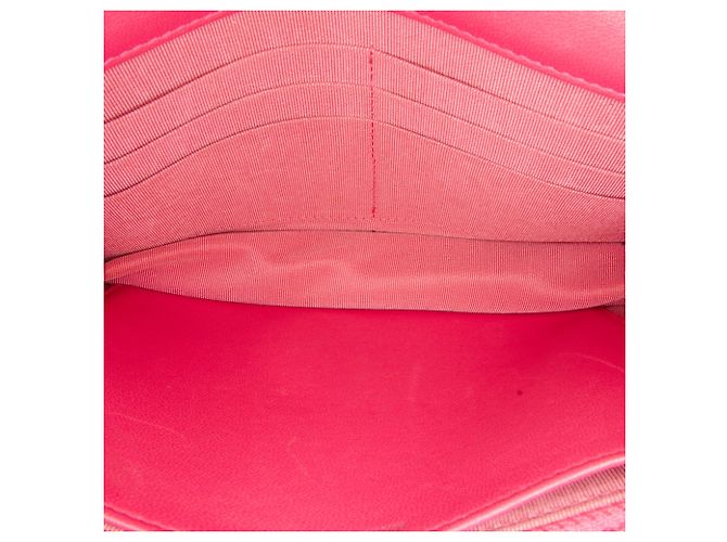 Wallet On Chain Portafoglio classico in pelle di agnello rosa Chanel con catena - vista 6