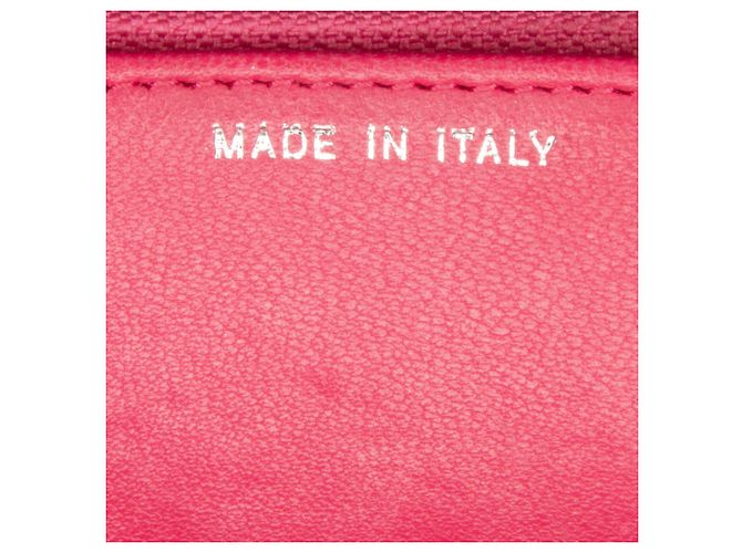 Wallet On Chain Portafoglio classico in pelle di agnello rosa Chanel con catena - vista 8