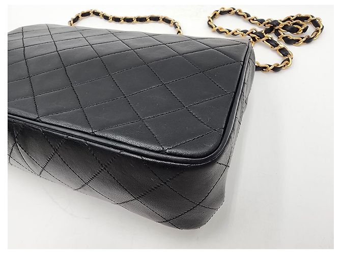 Bolsa Clássica Chanel Timeless Envelope Single Flap com 24K de Ouro. Preto - vista 10