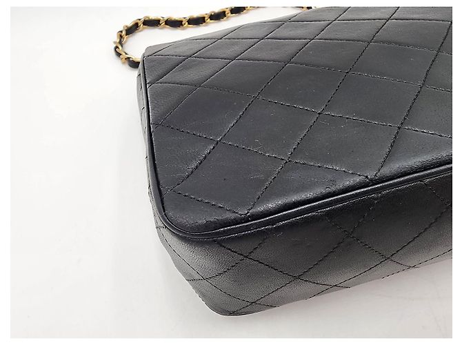 Bolsa Clássica Chanel Timeless Envelope Single Flap com 24K de Ouro. Preto - vista 11