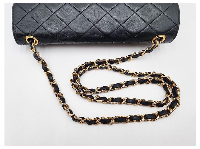 Bolsa Clássica Chanel Timeless Envelope Single Flap com 24K de Ouro. Preto - vista 14