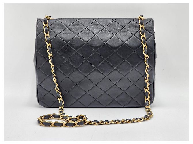 Bolsa Clássica Chanel Timeless Envelope Single Flap com 24K de Ouro. Preto - vista 4