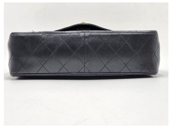 Bolsa Clássica Chanel Timeless Envelope Single Flap com 24K de Ouro. Preto - vista 7