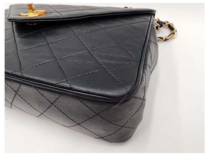 Bolsa Clássica Chanel Timeless Envelope Single Flap com 24K de Ouro. Preto - vista 8