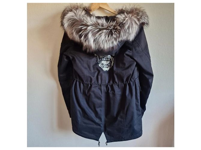 Parka Philipp Plein de algodón negro - vista 2