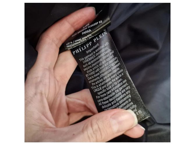 Parka Philipp Plein de algodón negro - vista 6
