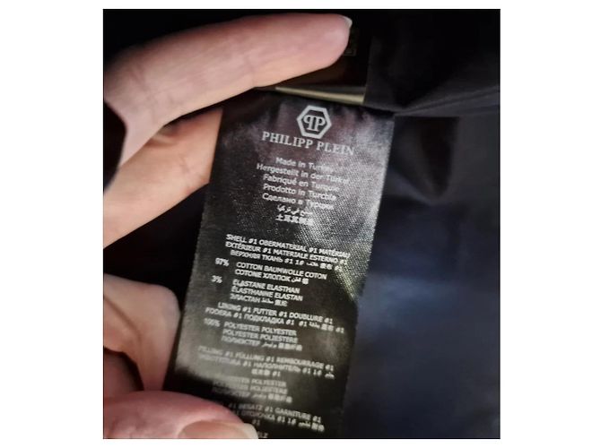 Parka Philipp Plein de algodón negro - vista 7