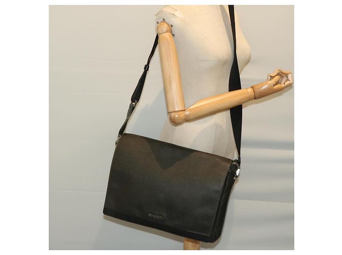 Bulgari BVLGARI Borsa A Spalla Tela PVC Nera Auth bs12281 Nero - vista 25
