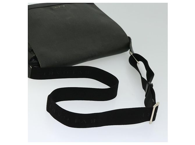 Bulgari BVLGARI Borsa A Spalla Tela PVC Nera Auth bs12281 Nero - vista 8