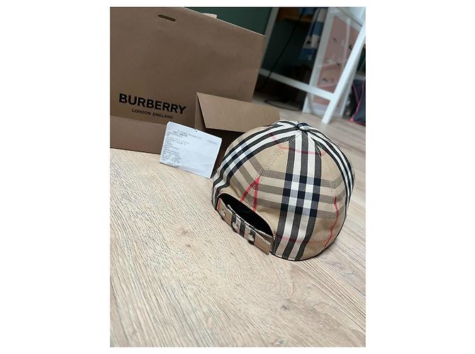 Burberry Beanie Mütze Beige Baumwolle Größe M - Ansicht 2