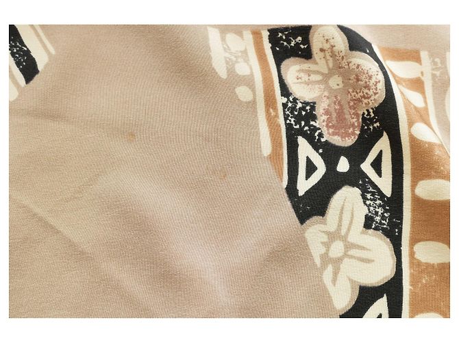 Autre Marque Foulard carré en soie Alberto Fabiani motif floral beige et noir Multicolore - Ansicht 9
