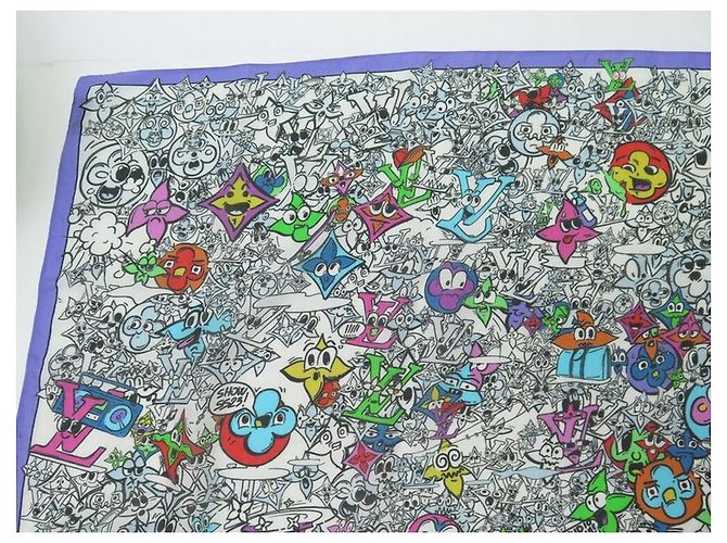 STOLA LOUIS VUITTON MONOGRAMM COMIC MULTICOLOR M78241 130x200CM SEIDENSCHAL SCHAL Mehrfarben - Ansicht 2