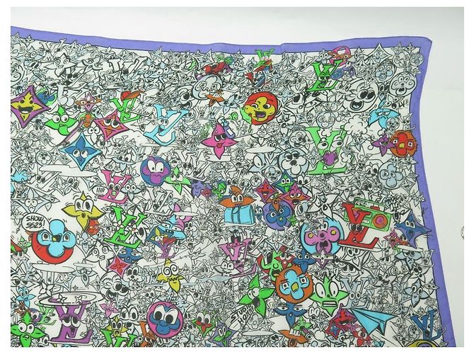 STOLA LOUIS VUITTON MONOGRAMM COMIC MULTICOLOR M78241 130x200CM SEIDENSCHAL SCHAL Mehrfarben - Ansicht 3