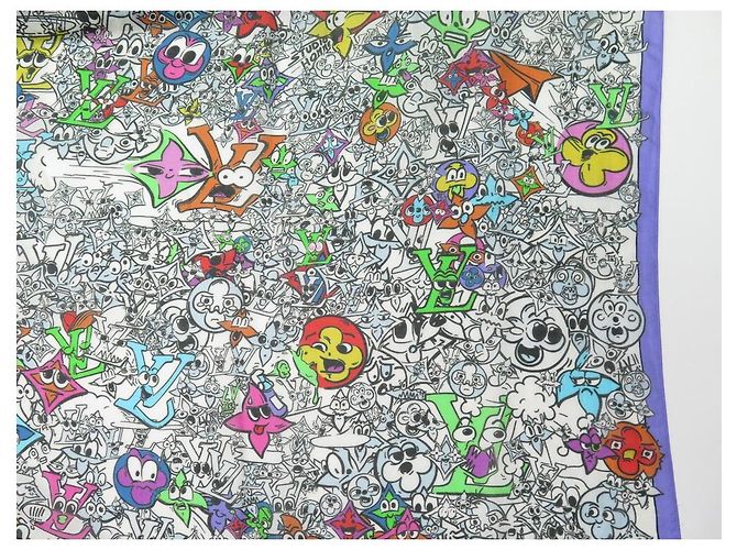 STOLA LOUIS VUITTON MONOGRAMM COMIC MULTICOLOR M78241 130x200CM SEIDENSCHAL SCHAL Mehrfarben - Ansicht 4