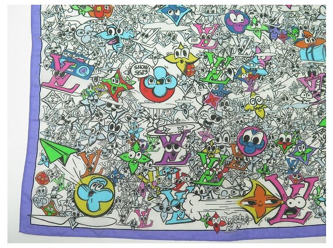 STOLA LOUIS VUITTON MONOGRAMM COMIC MULTICOLOR M78241 130x200CM SEIDENSCHAL SCHAL Mehrfarben - Ansicht 6