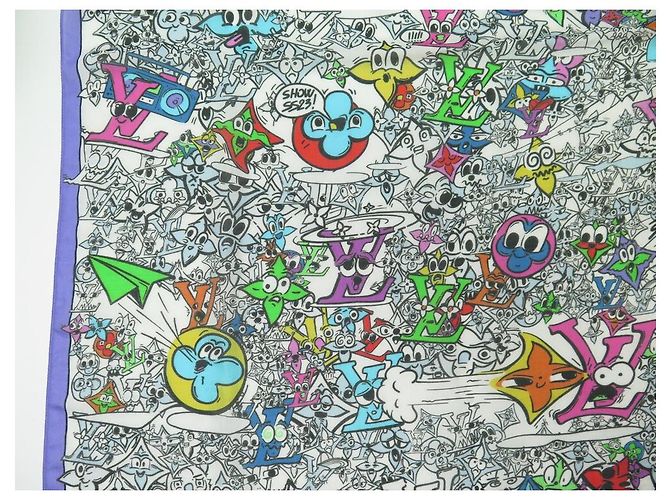 STOLA LOUIS VUITTON MONOGRAMM COMIC MULTICOLOR M78241 130x200CM SEIDENSCHAL SCHAL Mehrfarben - Ansicht 7