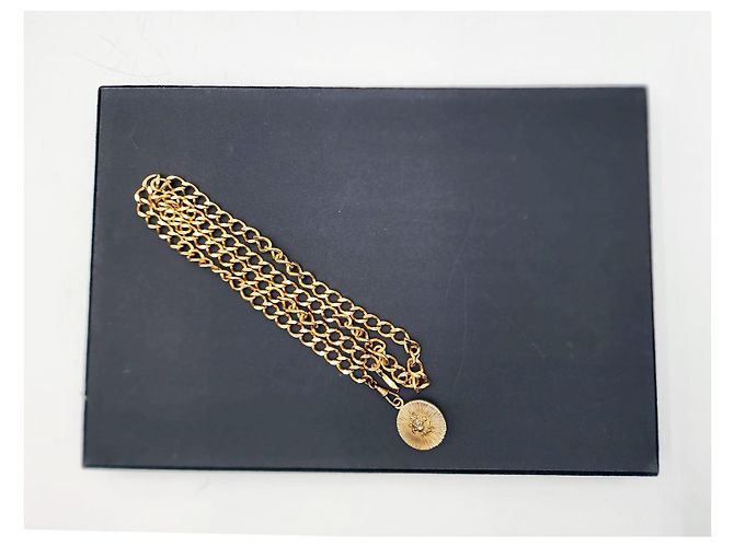 Cambon Chanel Löwenmedaillon-Kettengürtel Gold hardware - Ansicht 2