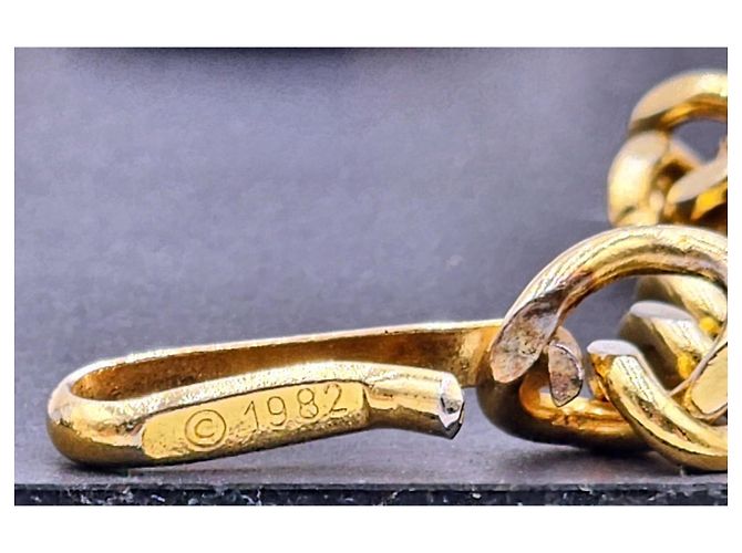 Cambon Chanel Löwenmedaillon-Kettengürtel Gold hardware - Ansicht 5