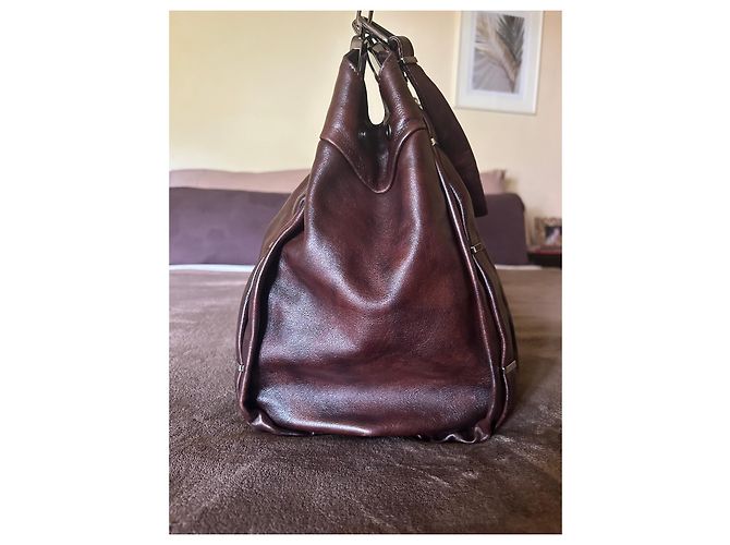 Celine Daoust Borsa tote Celine in pelle marrone - vista 3