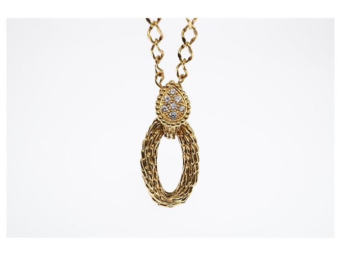 Collar Boucheron Serpent Boheme de oro amarillo de 18 quilates con diamantes. Gold hardware - vista 7