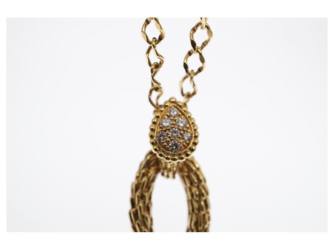 Collar Boucheron Serpent Boheme de oro amarillo de 18 quilates con diamantes. Gold hardware - vista 8