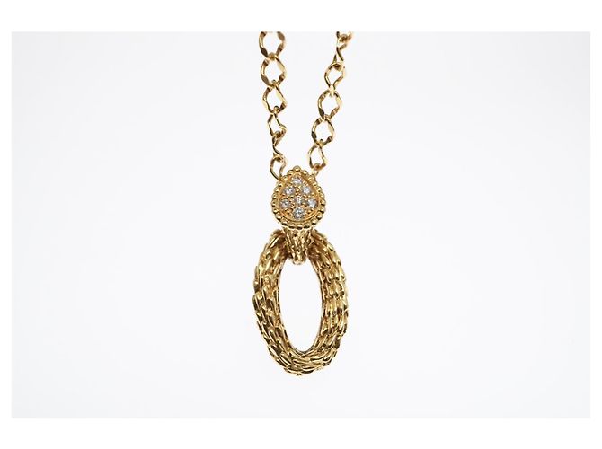 Collar Boucheron Serpent Boheme de oro amarillo de 18 quilates con diamantes. Gold hardware - vista 9