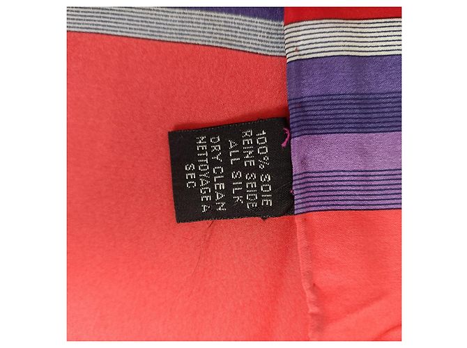 Pierre Balmain Sciarpa vintage anni '70 Balmain, sciarpa vintage in seta a pois Multicolore - vista 7