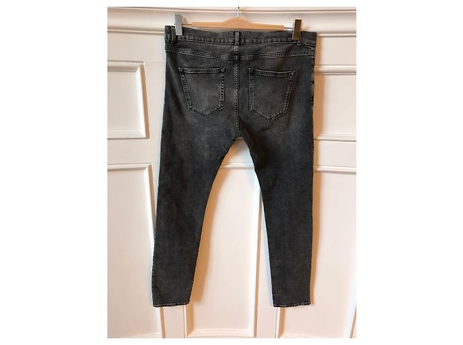 Jeans BALENCIAGA T.US 34 Algodón Gris - vista 2