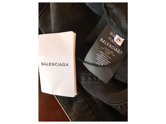 Jeans BALENCIAGA T.US 34 Algodón Gris - vista 4