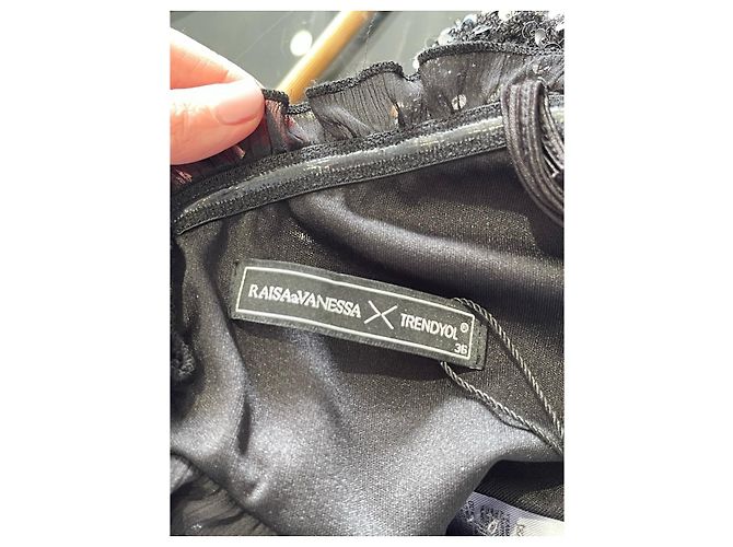 Autre Marque RAISA VANESSA Kleider T.FR 36 Polyester Schwarz - Ansicht 10