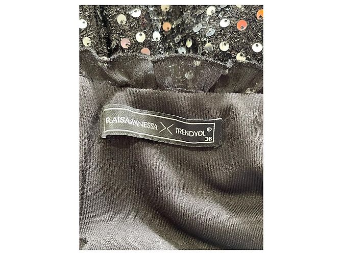 Autre Marque RAISA VANESSA Kleider T.FR 36 Polyester Schwarz - Ansicht 8