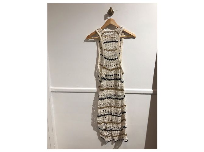 ISABEL MARANT ETOILE Vestidos T.FR 42 Algodón Beige - vista 2