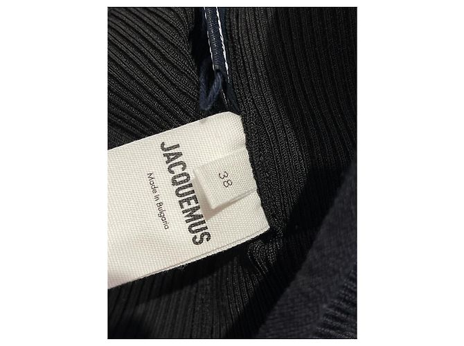 Pantalon JACQUEMUS T.FR 38 Viscose Noir - vue 9