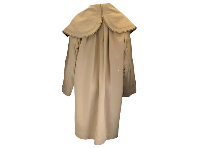 Trench in cotone ricamato multi floreale beige Muveil - Ansicht 3