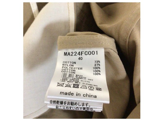 Trench in cotone ricamato multi floreale beige Muveil - Ansicht 6