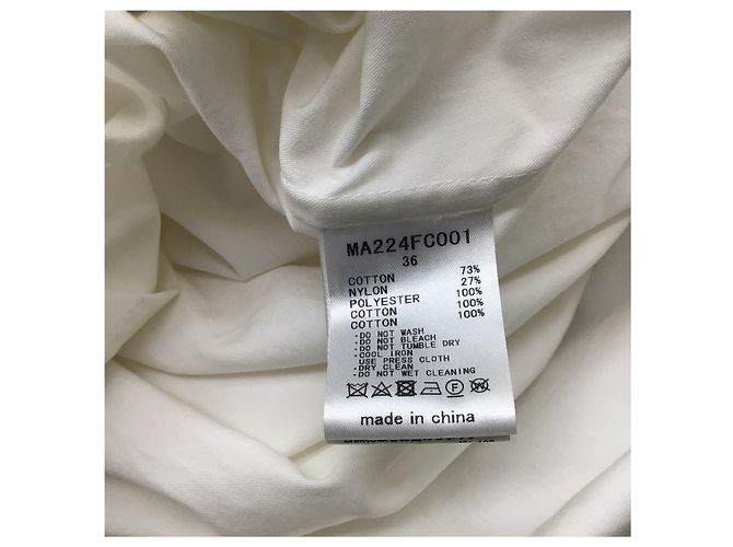 Trench Muveil in cotone ricamato bianco multi floreale - vista 5