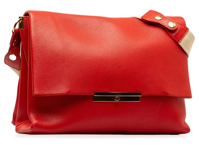Céline Borsa a tracolla in pelle rossa Celine Blade - vista 2