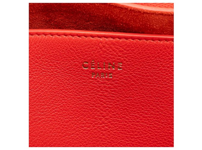 Céline Borsa a tracolla in pelle rossa Celine Blade - vista 7