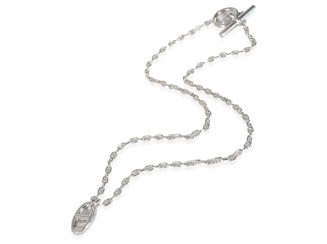 Pendente Hermès Farandole in 18K oro bianco 0.45 ctw - vista 3